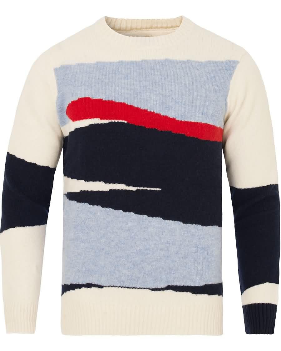 gant rugger intarsia block jaquard sweater cream Online-Shop 3c1e6